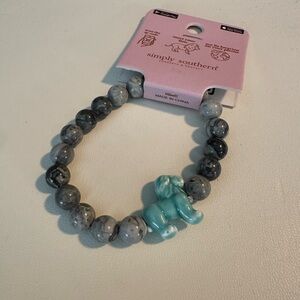 Simply Southern Beaded Lion Tracker Bracelet NWT